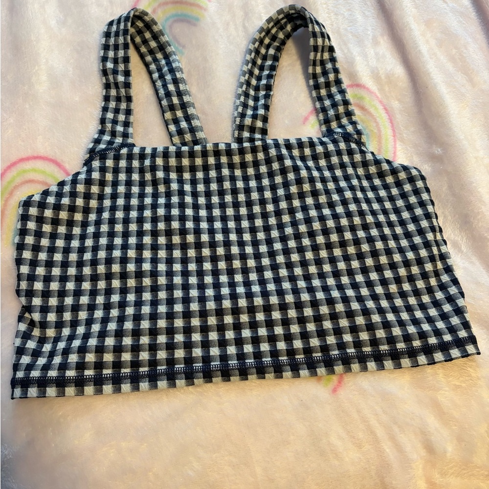 Checkered Sports Bra